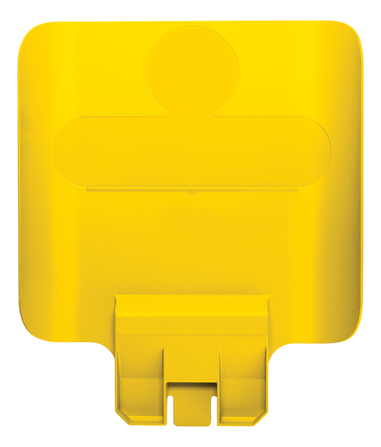 Paneel Rubbermaid Slim Jim Recyclestation voor label geel Paneel Rubbermaid Slim Jim Recyclestation voor label geel