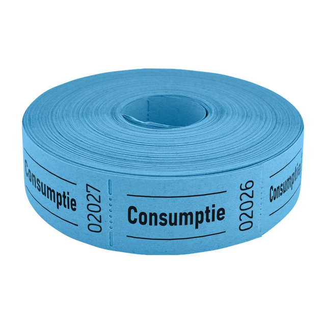 Consumptiebon Combicraft 57x30mm 2-zijdig 2x1000 stuks blauw
