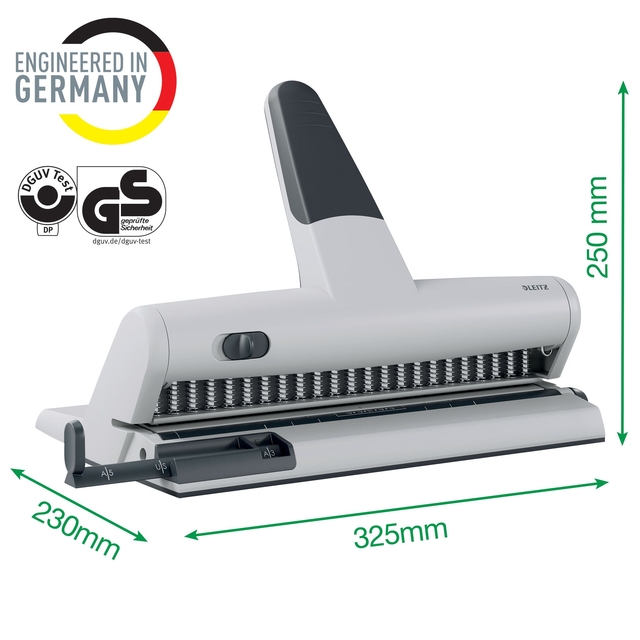 Perforator Leitz 5115 heavy duty 23 gaats zilver