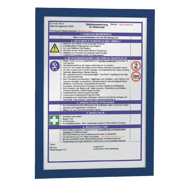 Duraframe Durable 488207 A4 blauw 10 stuks Duraframe Durable 488207 A4 blauw 10 stuks