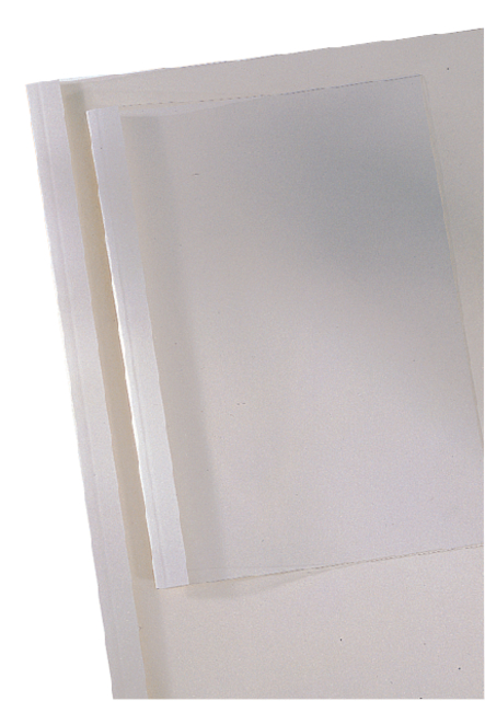 Thermische omslag GBC A4 8mm transparant/wit 100 stuks