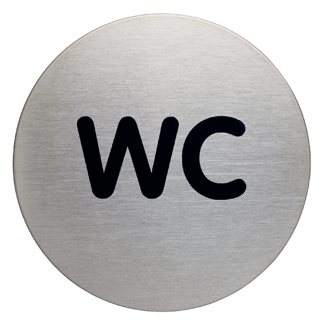 Infobord pictogram Durable 4907 wc rond 83mm Infobord pictogram Durable 4907 wc rond 83mm