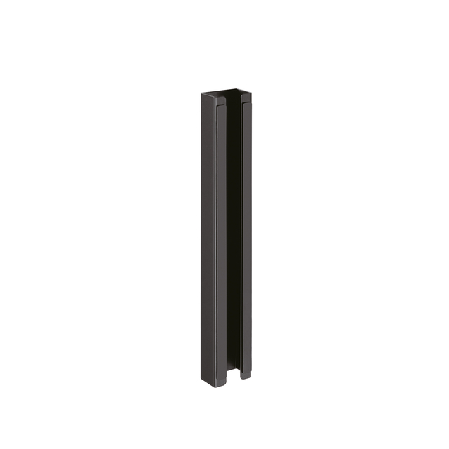 kledinghanger, hanger, plastic, zwart, klem