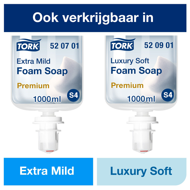 Handzeep Tork S4 Premium schuim 1000ml mild 520501