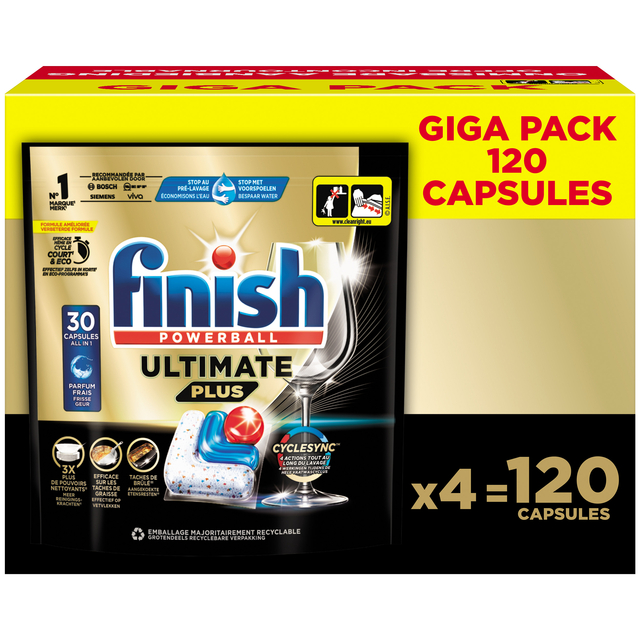 Vaatwastabletten Finish Ultimate plus 120 stuks gigapack Vaatwastabletten Finish Ultimate plus 120 stuks gigapack