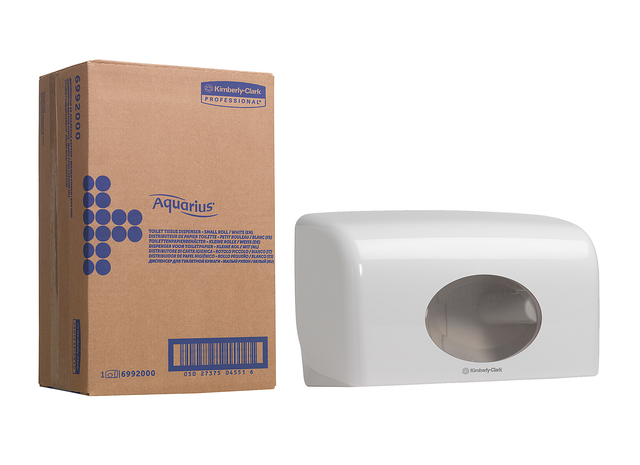 Toiletpapierdispenser Kimberly Clark Aquarius duo wit 6992 Toiletpapierdispenser Kimberly Clark Aquarius duo wit 6992