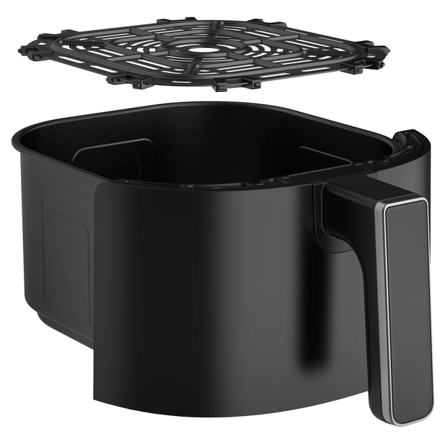 air fryer, mand, niet-stick, verwijderbare mand, zwart