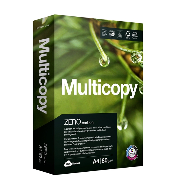 Kopieerpapier Multicopy Zero A4 80gr wit 500 vel Kopieerpapier Multicopy Zero A4 80gr wit 500 vel