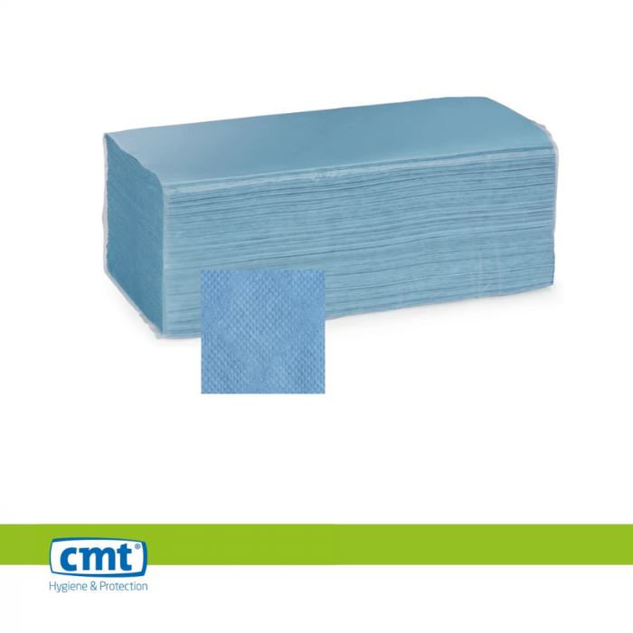 CMT Handdoekpapier M-vouw Eco Cel 2lgs Blauw doos 18x170st