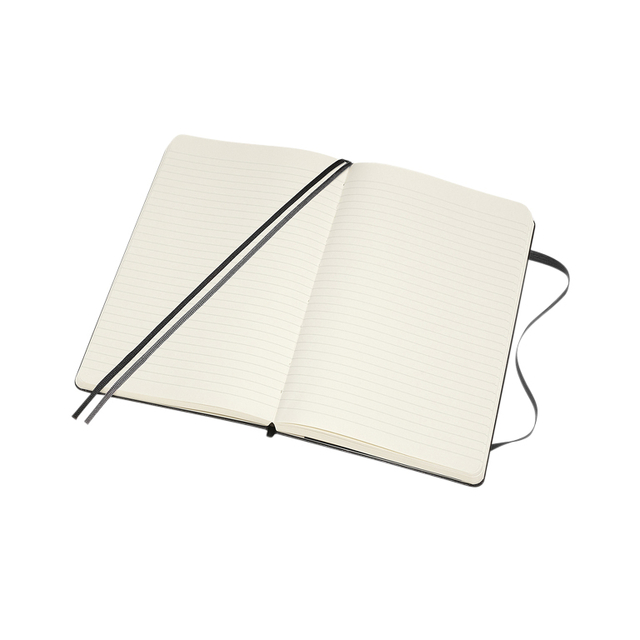 Notitieboek Moleskine Expanded large 130x210mm lijn hard cover zwart