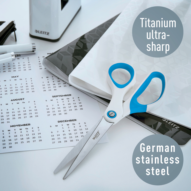 schaar, titanium, roestvrij staal, kantoor, gereedschap