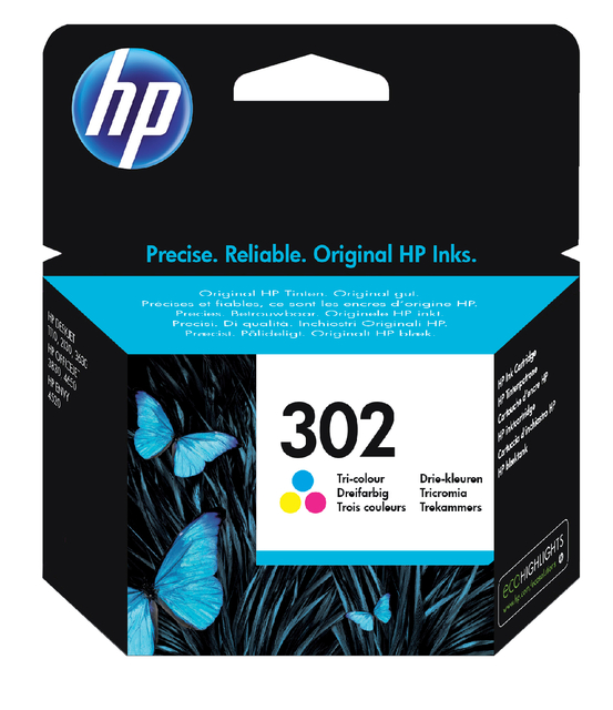 Inktcartridge HP F6U65AE 302 kleur Inktcartridge HP F6U65AE 302 kleur