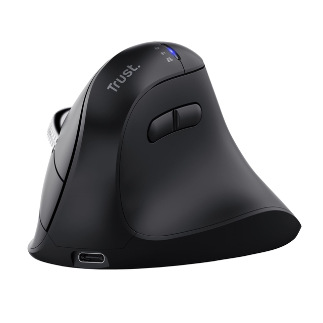 ergonomische-muis, draadloze-muis, usb-c-poort, grijze-muis, industriële-muis