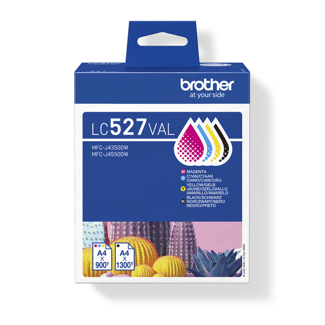 Inktcartridge Brother LC-527 zwart + 3 kleuren
