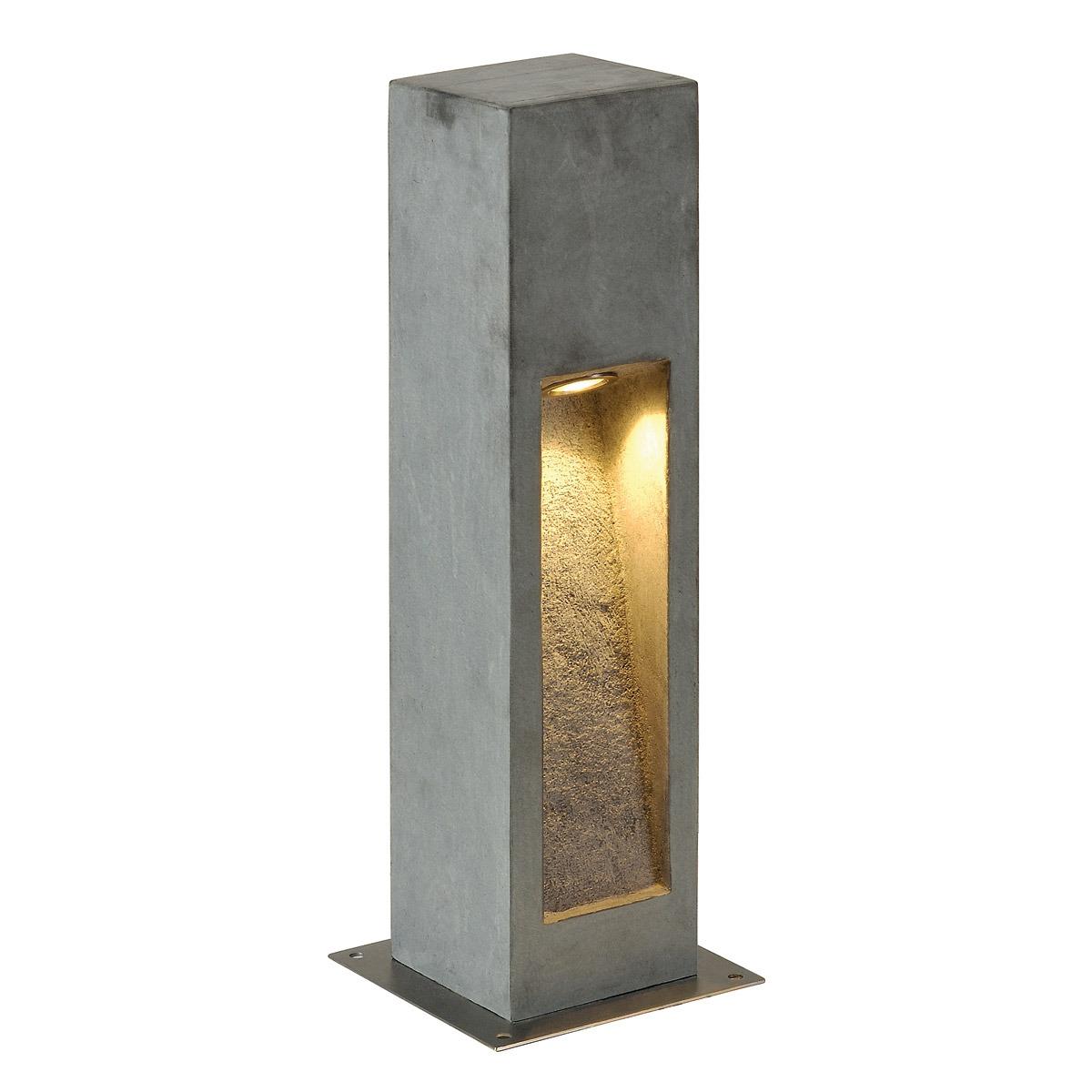 veranda lamp, pilot light, betonnen lamp, wandlamp, achtkantige voet