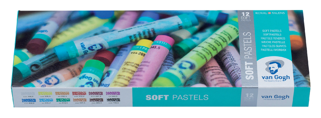 Pastelkrijt Talens Van Gogh zacht assorti doos à 12 stuks Pastelkrijt Talens Van Gogh zacht assorti doos à 12 stuks