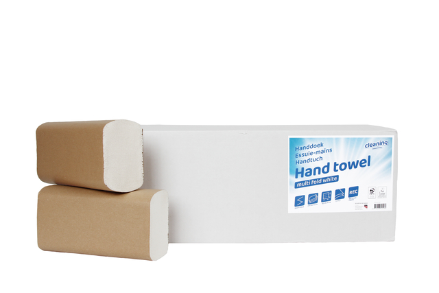 Handdoek Cleaninq I-vouw 2-laags 205x240mm 25x150st rc wit Handdoek Cleaninq I-vouw 2-laags 205x240mm 25x150st rc wit