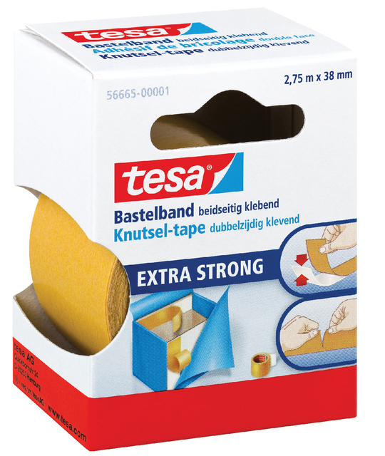 Dubbelzijdige knutseltape tesa® 2,75mx38mm transparant Dubbelzijdige knutseltape tesa® 2,75mx38mm transparant