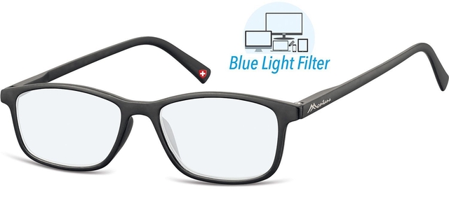 Leesbril  Montana +2.50 dpt blue light filter zwart Leesbril  Montana +2.50 dpt blue light filter zwart