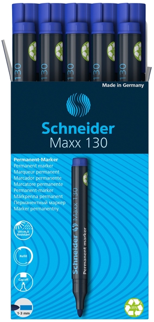 Permanent marker, Marker, Blue, Permanent marker packaging, Refillable marker