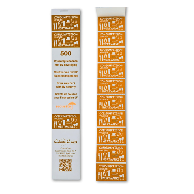Consumptiebon Combicraft UV beveiliging 500 stuks oranje
