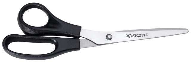 Kantoorschaar Westcott 210mm met kunststof grip linkshandig rvs Kantoorschaar Westcott 210mm met kunststof grip linkshandig rvs
