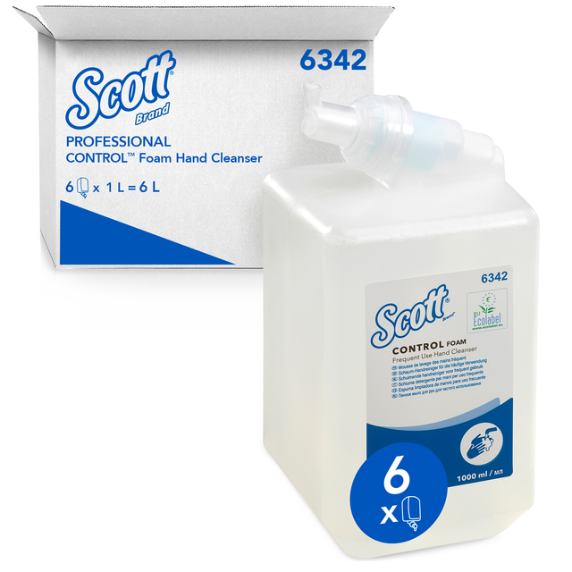 Handzeep Scott Control schuim frequent 1000ml 6342 Handzeep Scott Control schuim frequent 1000ml 6342