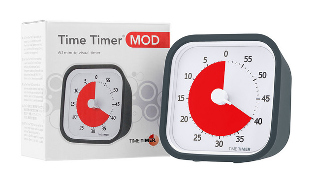 time timer, visual timer, 30 minute timer, kitchen timer, red dial