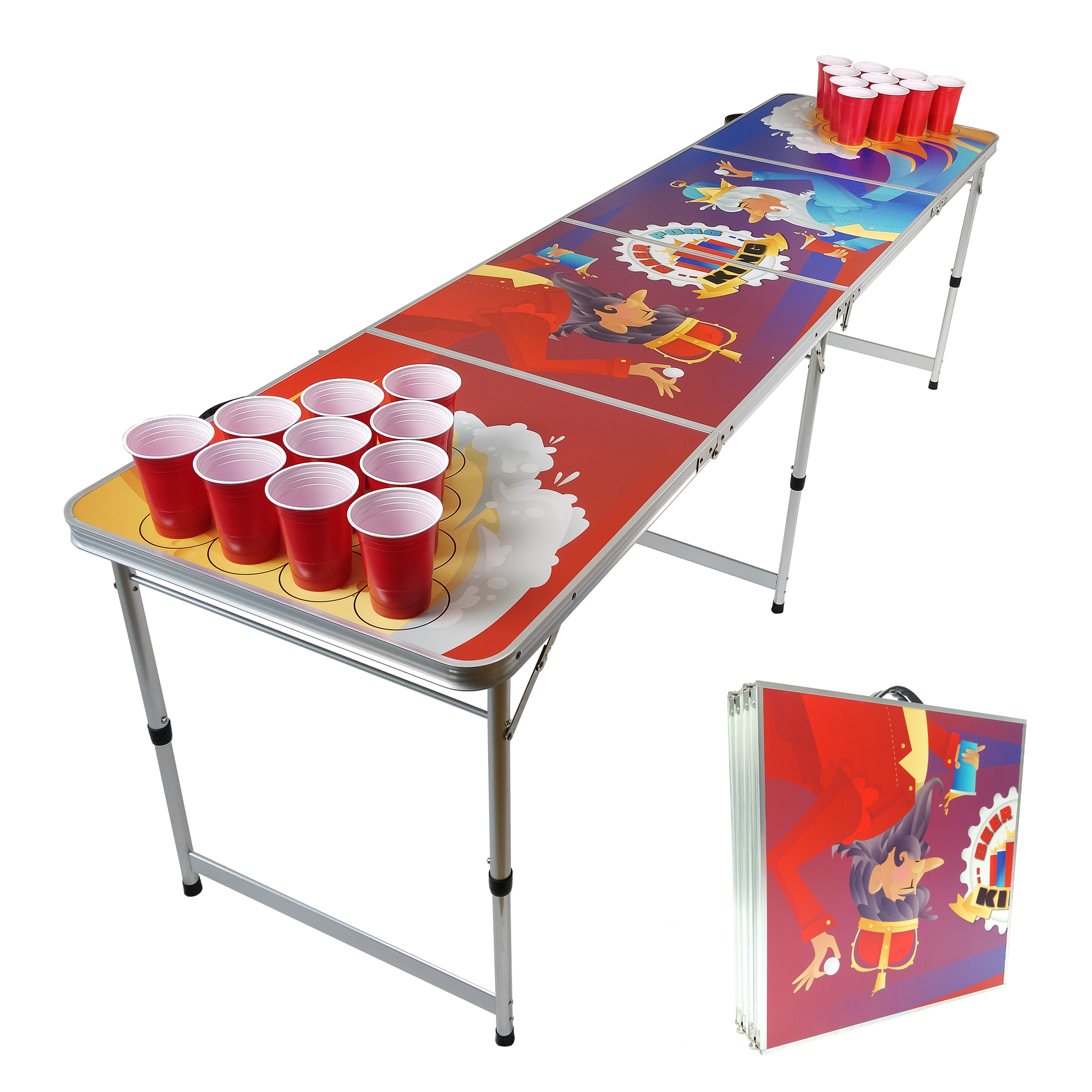Bierpong Tafel - Beer Pong King - Opvouwbaar en draagbaar als koffer Bierpong Tafel - Beer Pong King - Opvouwbaar en draagbaar als koffer
