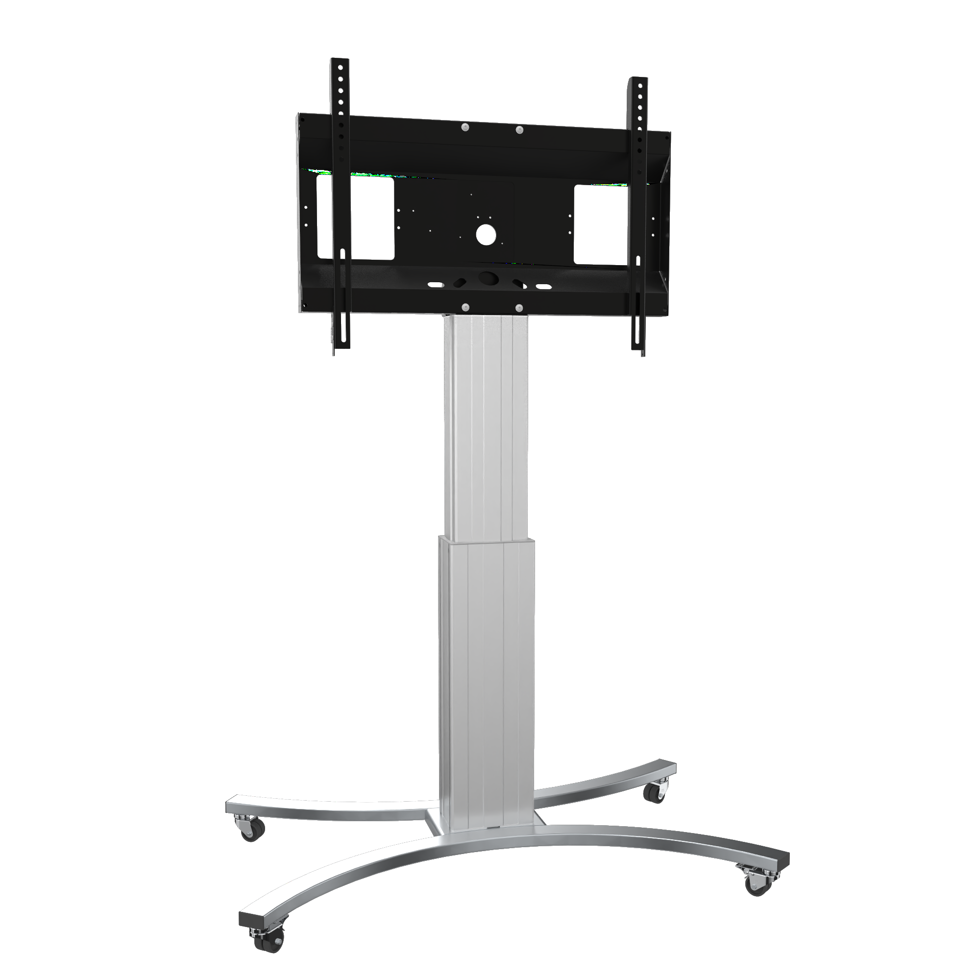 Elektrisch in hoogte verstelbaar rolstatief en verrijdbare houder voor displays met een slag van 50 cm