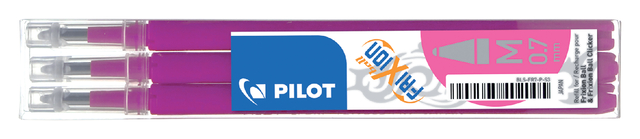 Rollerpenvulling PILOT friXion medium roze set à 3 stuks Rollerpenvulling PILOT friXion medium roze set à 3 stuks