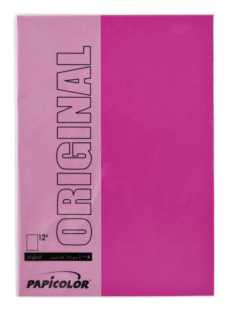 Kopieerpapier Papicolor A4 100gr 12 vel felroze