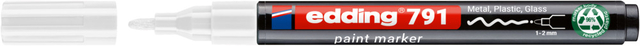 Paintmarker edding 791 op alcoholbasis 1-2mm wit Paintmarker edding 791 op alcoholbasis 1-2mm wit