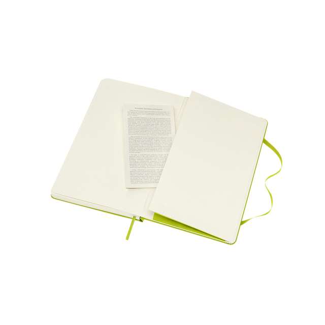 Notitieboek Moleskine large 130x210mm lijn hard cover lemon green