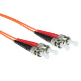 ACT 0,5 meter LSZH Multimode 50/125 OM2 glasvezel patchkabel duplex met ST connectoren