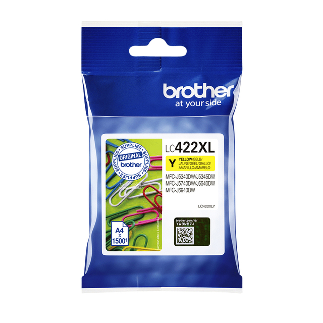 Inktcartridge Brother LC-422XLY geel Inktcartridge Brother LC-422XLY geel