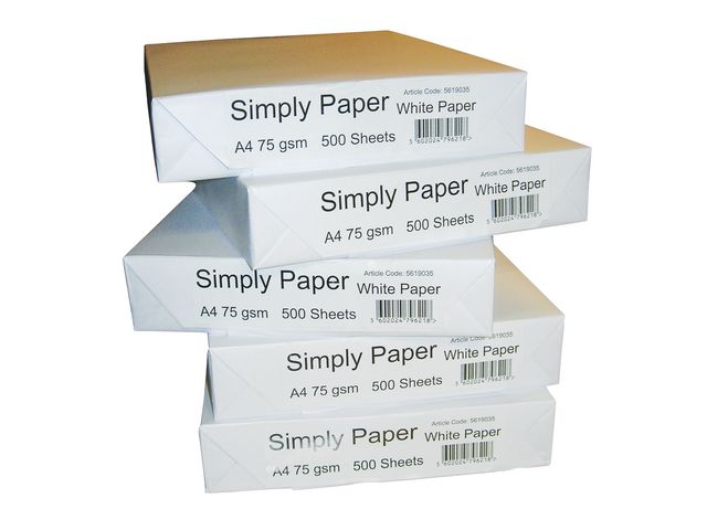 Prima White Label A4 Papier, Wit (pallet 200 pak 500 vel) Copy/Print papier 75grs Prima White Label A4 Papier, Wit (pallet 200 pak 500 vel) Copy/Print papier 75grs