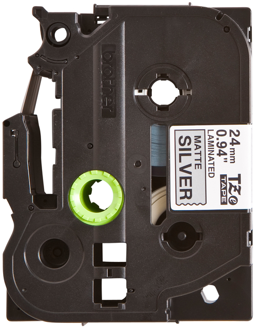 Labeltape Brother P-touch TZe-M951 metallic 24mm zwart op zilver