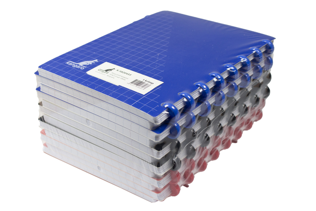 notitieblok, spiralboek, blauw, stapels, ruled notebook