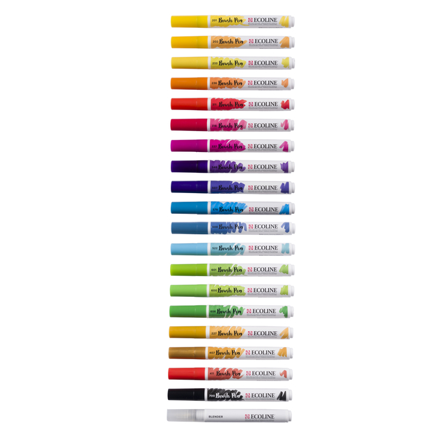Brushpen Talens Ecoline set à 20 stuks landschap