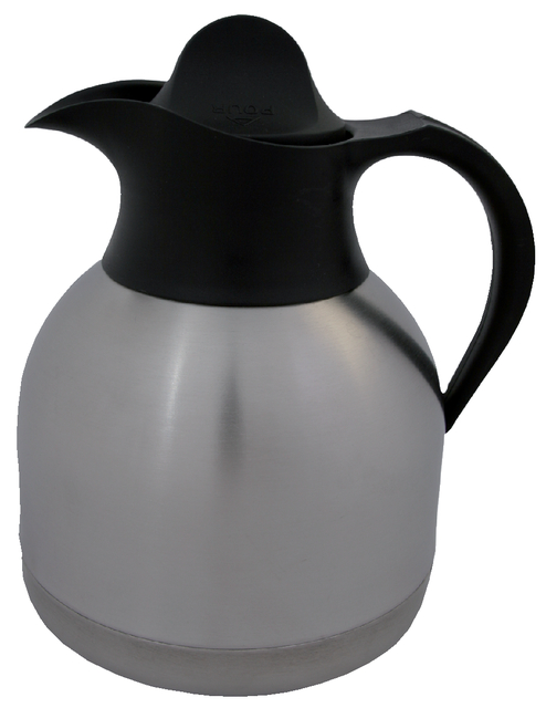 Thermoskan IEZZY koffiekan 1liter roestvrijstaal zwarte dop Thermoskan IEZZY koffiekan 1liter roestvrijstaal zwarte dop