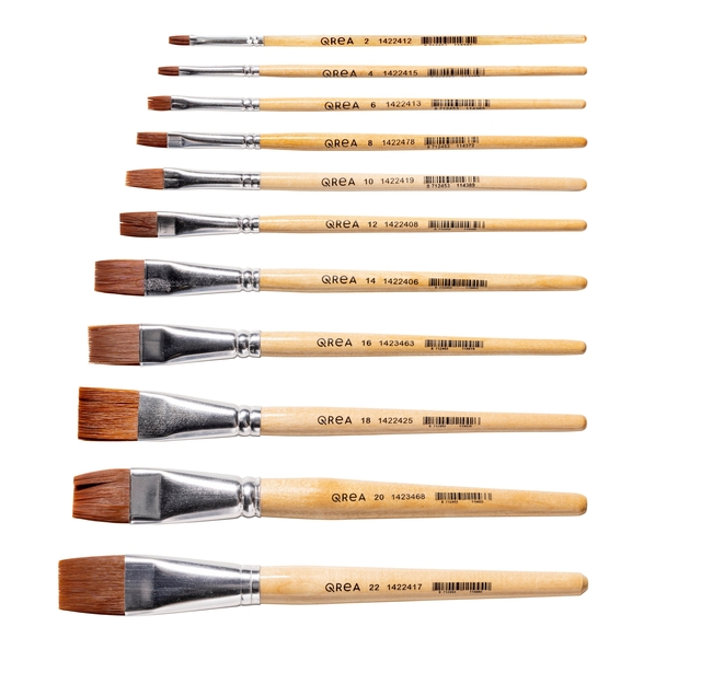 Kwast Qrea synthetisch set à 11 breedtes