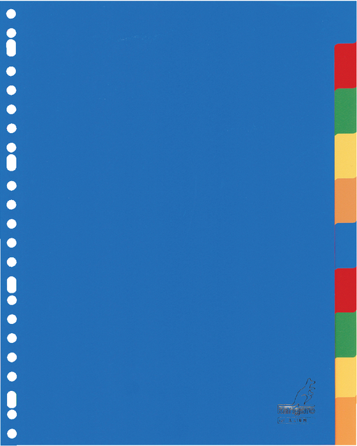 Tabbladen Kangaro 23-gaats A410M 10-delig assorti PP Tabbladen Kangaro 23-gaats A410M 10-delig assorti PP