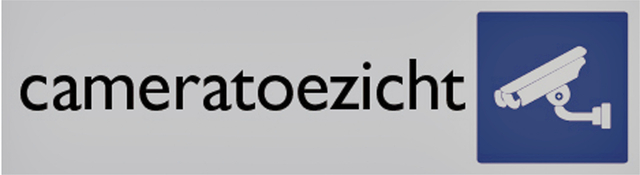 Infobord pictogram cameratoezicht 165x44mm Infobord pictogram cameratoezicht 165x44mm