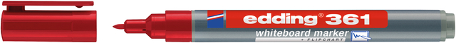 Whiteboardmarker edding 361 rond 1mm rood Whiteboardmarker edding 361 rond 1mm rood