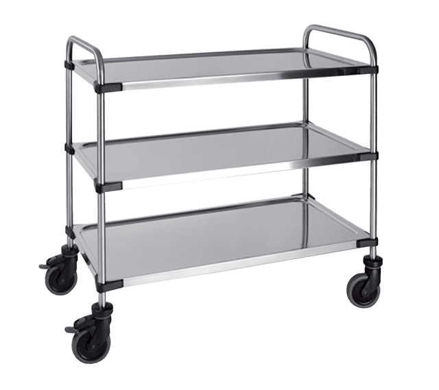 Serveerwagen met 3 plateaus 870x570x950mm Serveerwagen met 3 plateaus 870x570x950mm