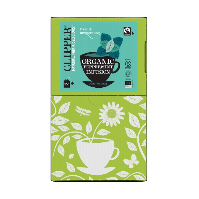 Thee Clipper infusion peppermint bio 250 zakjes Thee Clipper infusion peppermint bio 250 zakjes