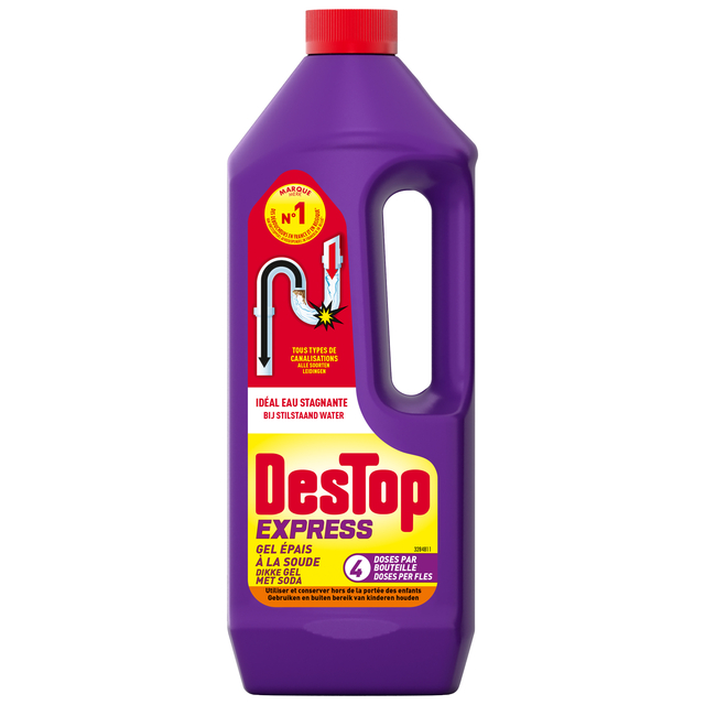 Afvoerontstopper Destop Gel Express met Soda 950 ml Afvoerontstopper Destop Gel Express met Soda 950 ml