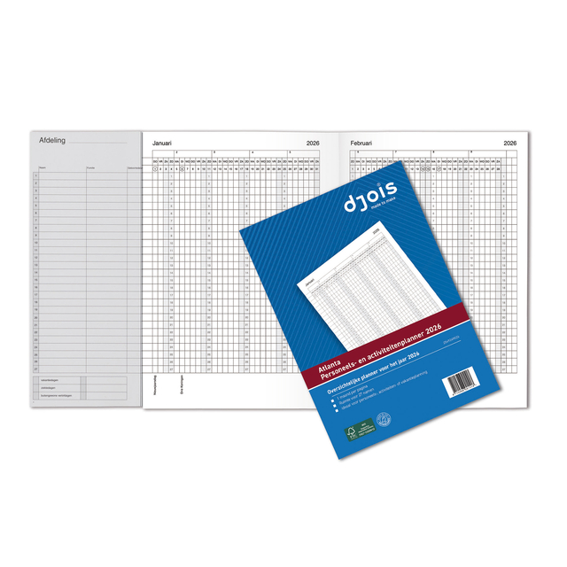 Jaarplanner 2026 Djois personeel- en activiteitenplanner Jaarplanner 2026 Djois personeel- en activiteitenplanner