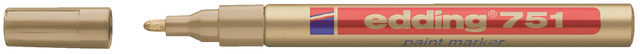 Paintmarker edding 751 op oliebasis 1-2mm goud Paintmarker edding 751 op oliebasis 1-2mm goud